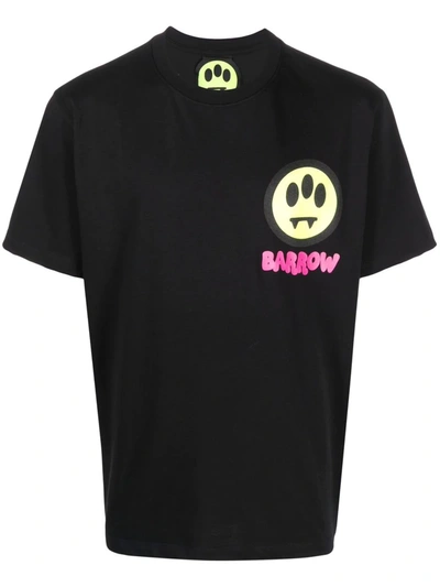 Shop Barrow Logo-print Cotton T-shirt In Schwarz