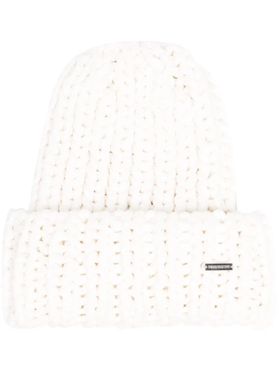 Shop Dsquared2 Chunky-knit Beanie In Weiss