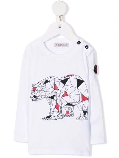 Shop Moncler Graphic-print T-shirt In White