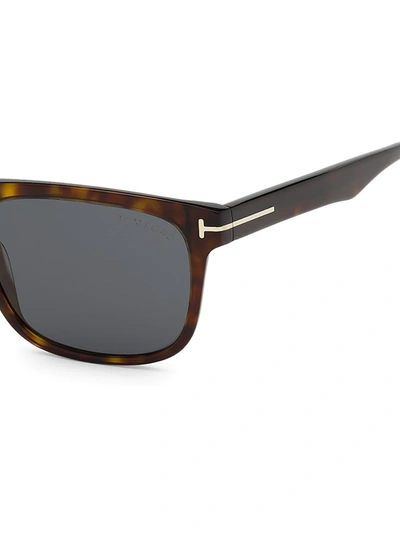 Shop Tom Ford Men's 56mm Plastic Square Sunglasses In Dark Havana