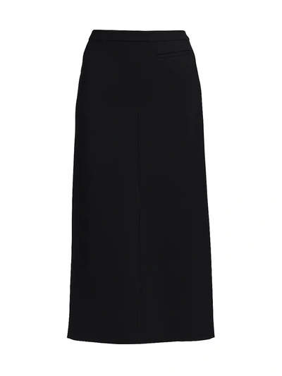 Shop The Row Pol Wool & Silk Midi Skirt In Black