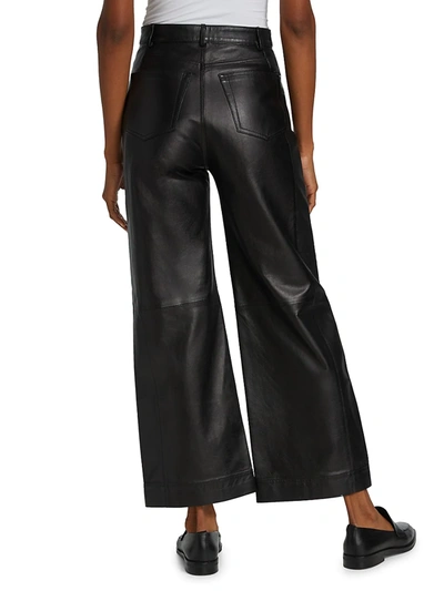Shop Proenza Schouler White Label Women's Lightweight Leather Culottes In Black