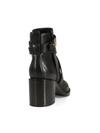 Shop Burberry Pryle Leather Ankle Booties In Black