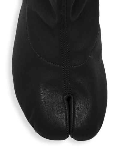 Shop Maison Margiela Women's Tabi Leather Ankle Boots In Black