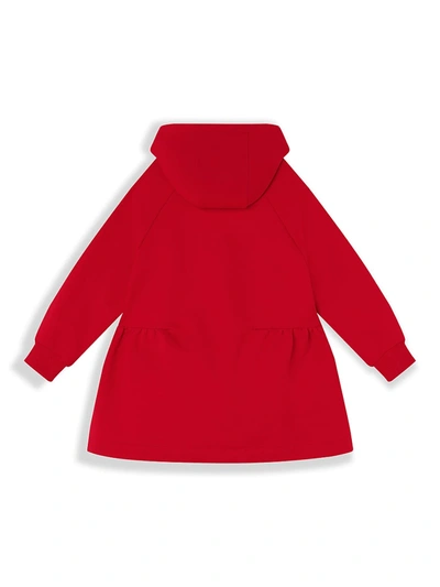 Shop Versace Little Girl's & Girl's Logo-print Hoodie Dress In Red