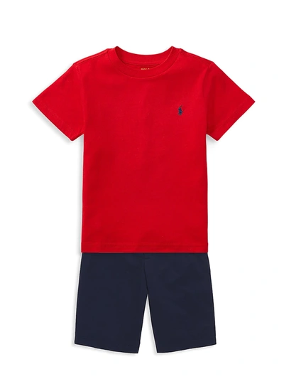 Polo Ralph Lauren Kids' Logo-print Cotton T-shirt 3-24 Months In Navy