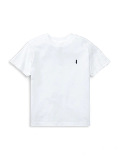 Shop Ralph Lauren Little Boy's & Boy's Cotton Jersey T-shirt In White