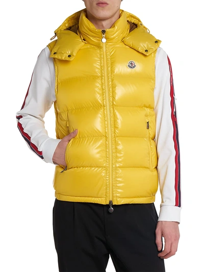 Shop Moncler Bormes Puffer Vest In Pastel Yellow