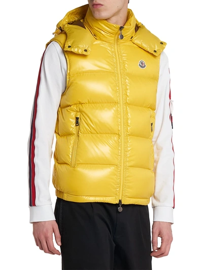 Shop Moncler Bormes Puffer Vest In Pastel Yellow
