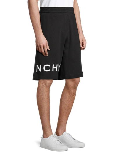 Shop Givenchy Men's Embroidered Boxing Shorts In Black