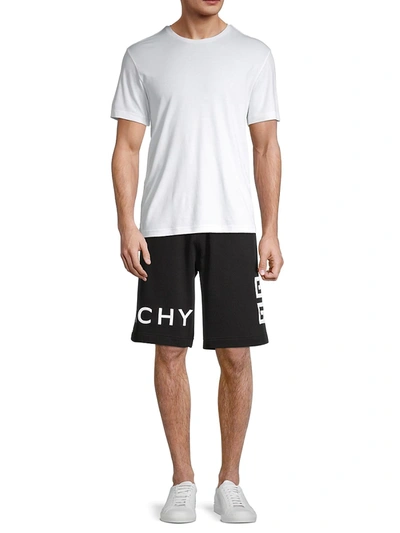 Shop Givenchy Men's Embroidered Boxing Shorts In Black