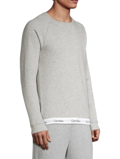 Calvin Klein Men's Modern Cotton Lounge Sweatshirt In Grey Heather |  ModeSens