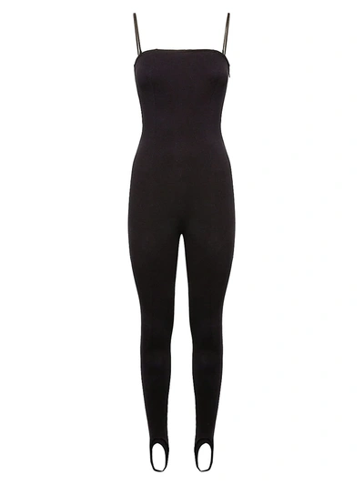 Shop Wolford X Amina Muaddi One-piece Catsuit In Black