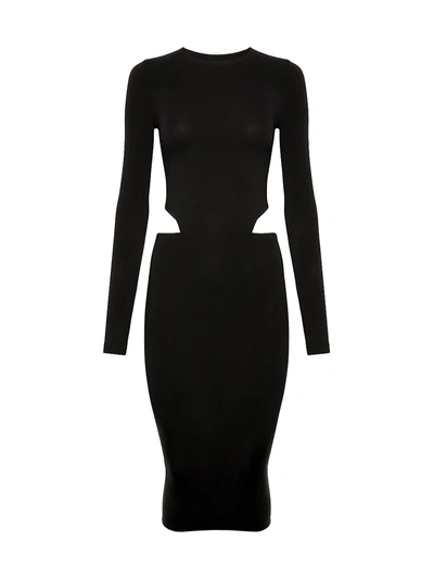 WOLFORD X AMINA MUADDI HIP CUTOUT MIDI DRESS 400014490168