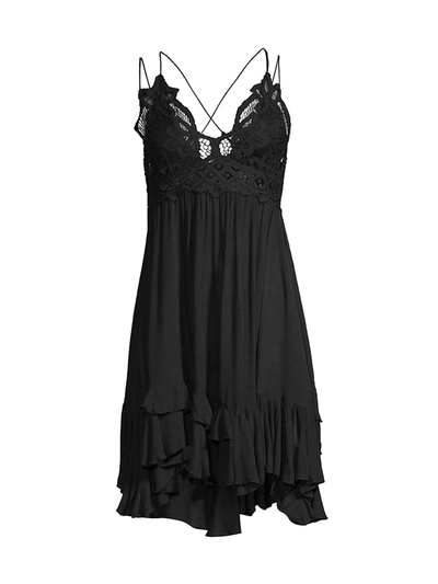 Shop Free People Women's Adella Slip Dress In Black