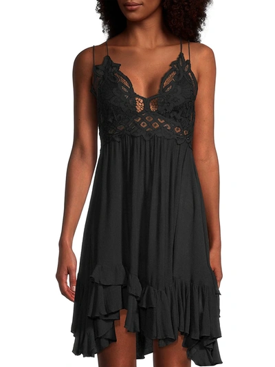 Shop Free People Women's Adella Slip Dress In Black