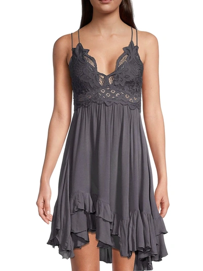 Shop Free People Women's Adella Slip Dress In Black