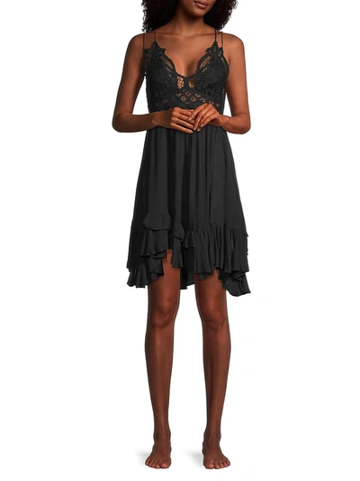 Shop Free People Women's Adella Slip Dress In Charcoal