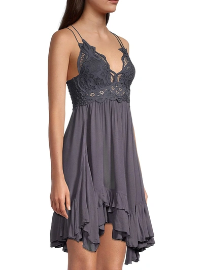 Shop Free People Women's Adella Slip Dress In Charcoal