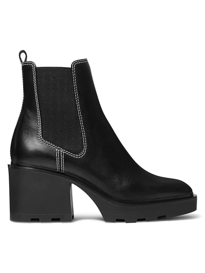 Shop Michael Michael Kors Women's Keisha Leather Ankle Booties In Black