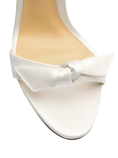 Shop Alexandre Birman Women's Lovely Clarita Satin Sandals In White