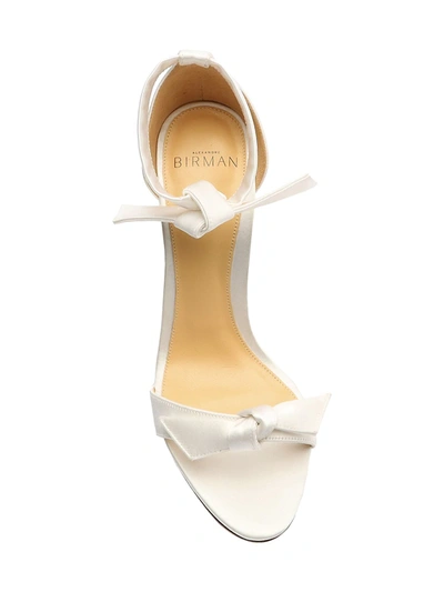 Shop Alexandre Birman Women's Lovely Clarita Satin Sandals In White