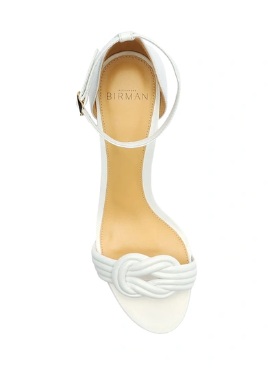 Shop Alexandre Birman Women's Vicky Knotted Leather Sandals In Pearl