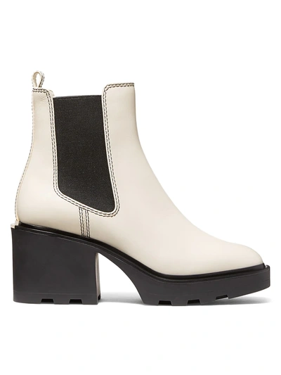 Shop Michael Michael Kors Keisha Leather Ankle Booties In White