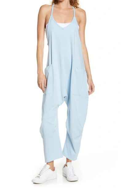 Shop Free People Fp Movement Hot Shot Jumpsuit In Teal Grey