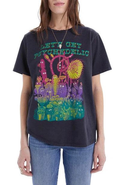 Shop Mother The Rowdy Alpaca Blend Cotton Graphic Tee In Lets Get Psychedelic