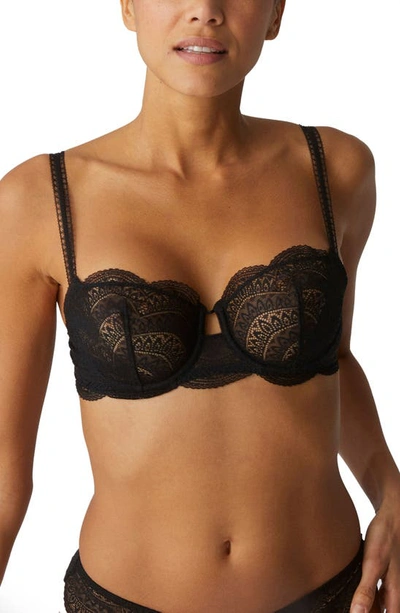 Shop Simone Perele Karma Underwire Lace Demi Bra In Black