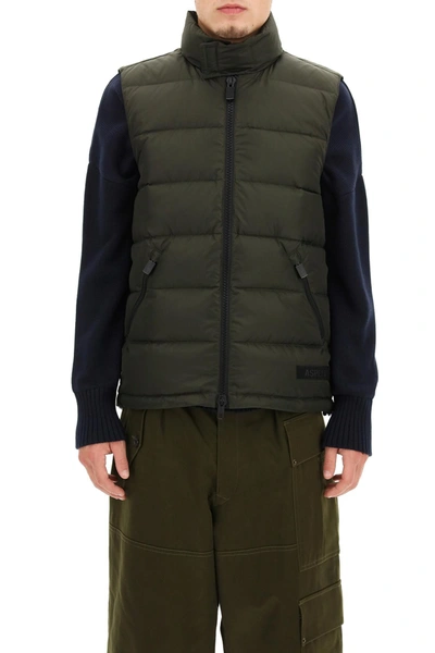 Shop Aspesi Slim Re Down Vest In Green