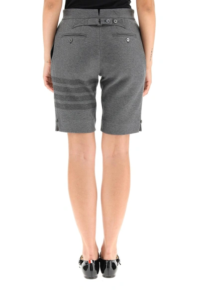 Shop Thom Browne 4-bar Shorts In Grey