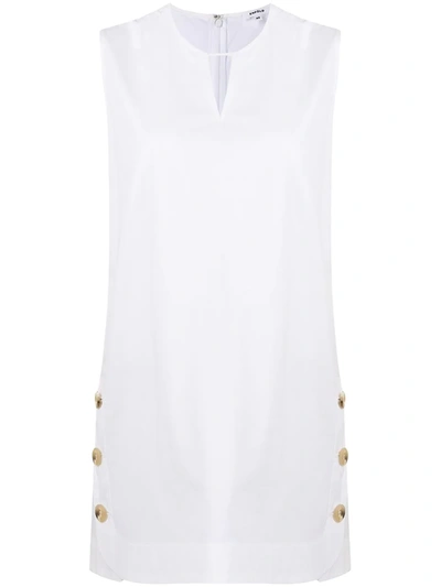 Shop Enföld Side-buttoned Sleeveless Blouse In White