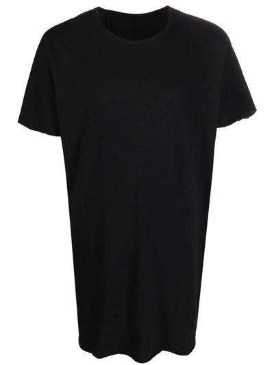 Shop Boris Bidjan Saberi Panelled Longline Cotton T-shirt In Schwarz