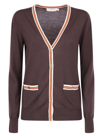 Shop Tory Burch Madeline Cardigan In Brown