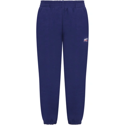 Shop Balenciaga Blue Sweatpants For Kids With Logo
