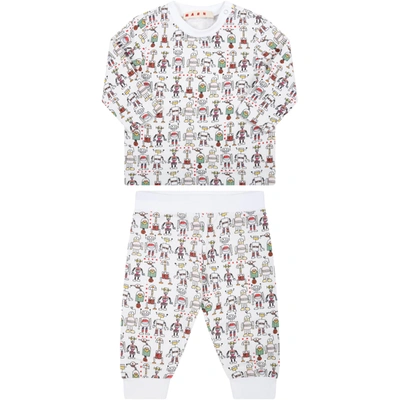 Shop Marni White Tacksuit For Baby Kids