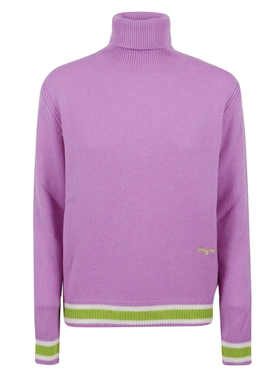 Msgm Sweater In A Lilac Green
