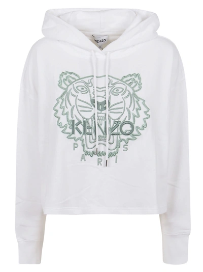 Shop Kenzo Tiger Seasonal Hoodie In B White