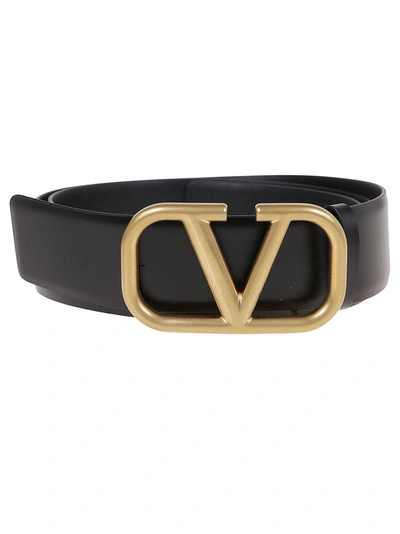 Shop Valentino Buckle Belt H.40 In No Nero Nero