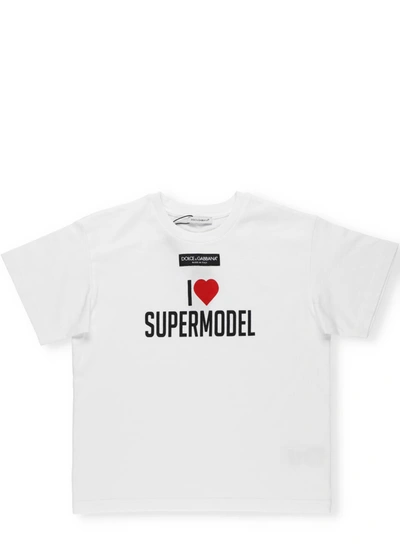 Shop Dolce & Gabbana 90s T-shirt In Supermodel Fdo.bianc