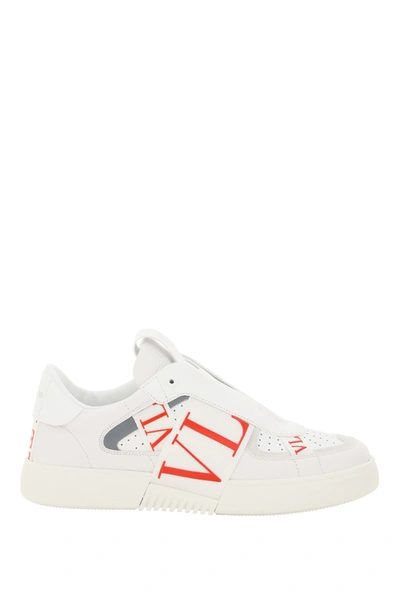 Shop Valentino Vl7n Sneakers In White,red