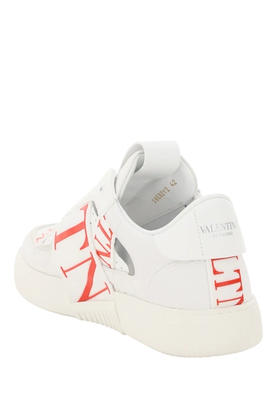Shop Valentino Vl7n Sneakers In White,red