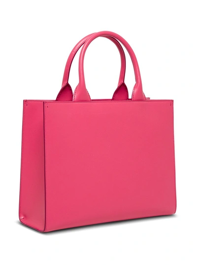 Shop Dolce & Gabbana Beatrice Handbag In Pink Leather In Fuxia