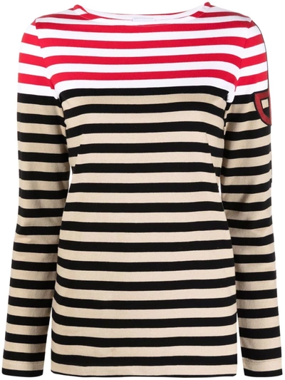 Shop Patou Stripe Print Longsleeved T-shirt In Red