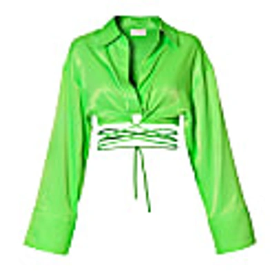 Aggi By Halewski Blouse Lauren Green Flash In Flash