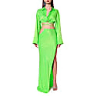 Aggi By Halewski Blouse Lauren Green Flash In Flash