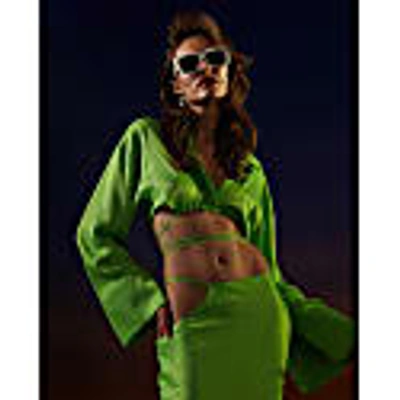 Aggi By Halewski Blouse Lauren Green Flash In Flash