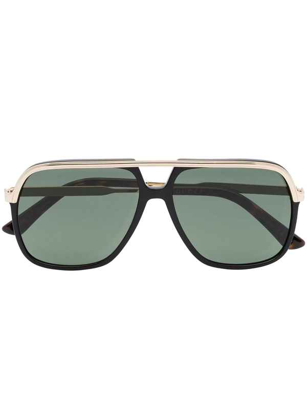 guide Nyttig bacon Gucci Web Detail Navigator-frame Sunglasses In Black | ModeSens